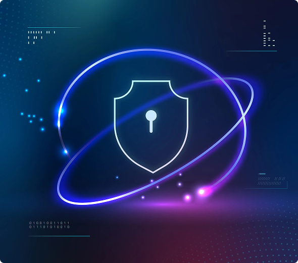 Blue-toned image of a futuristic city skyline, representing business continuity.