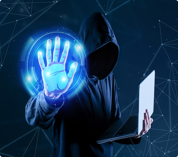 Blue-toned image of a futuristic city skyline, representing business continuity.